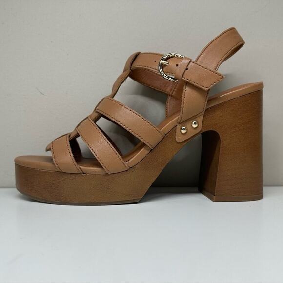 NWOB | Lucky Brand | Imana Fisherman Platform Heel Sandal | Tan | Size 8.5 - Picture 4 of 15